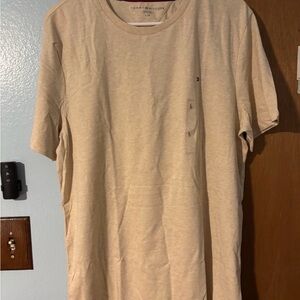 Tommy Hilfiger Men's Light Tan Short Sleeve Tee
